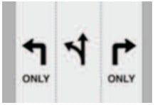  These pavement markings tell you that at the intersection ahead: 