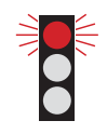  What does a flashing red light mean? 